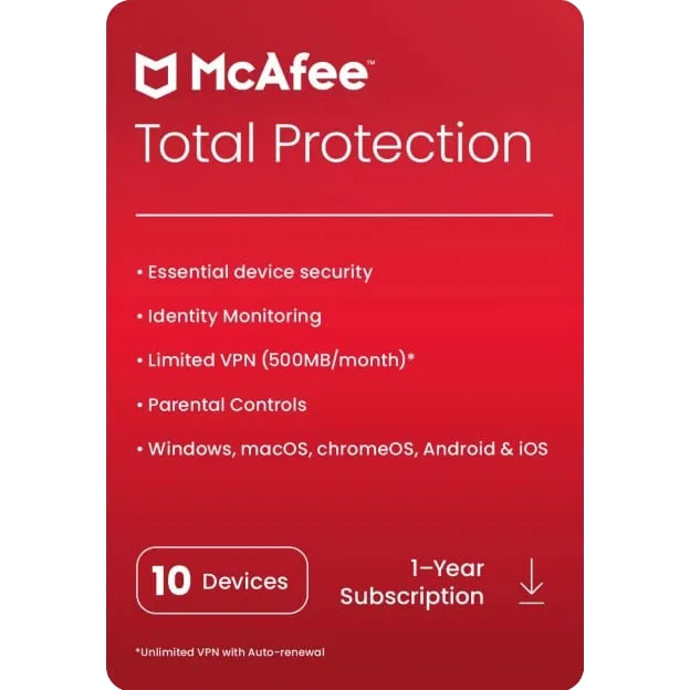 mcafee total protection 10 devices
